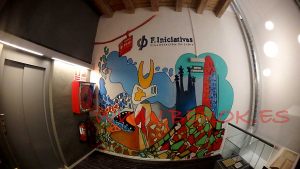 mural barcelona gaudi oficina